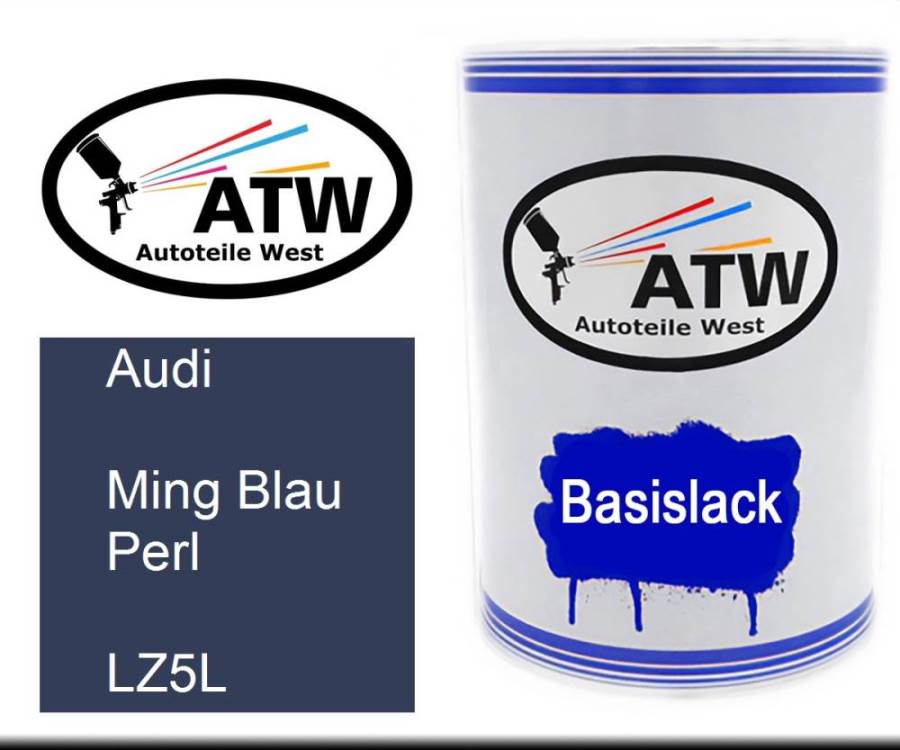 Audi, Ming Blau Perl, LZ5L: 500ml Lackdose, von ATW Autoteile West.